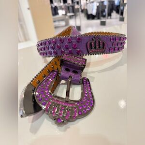 Purple Studded Belt